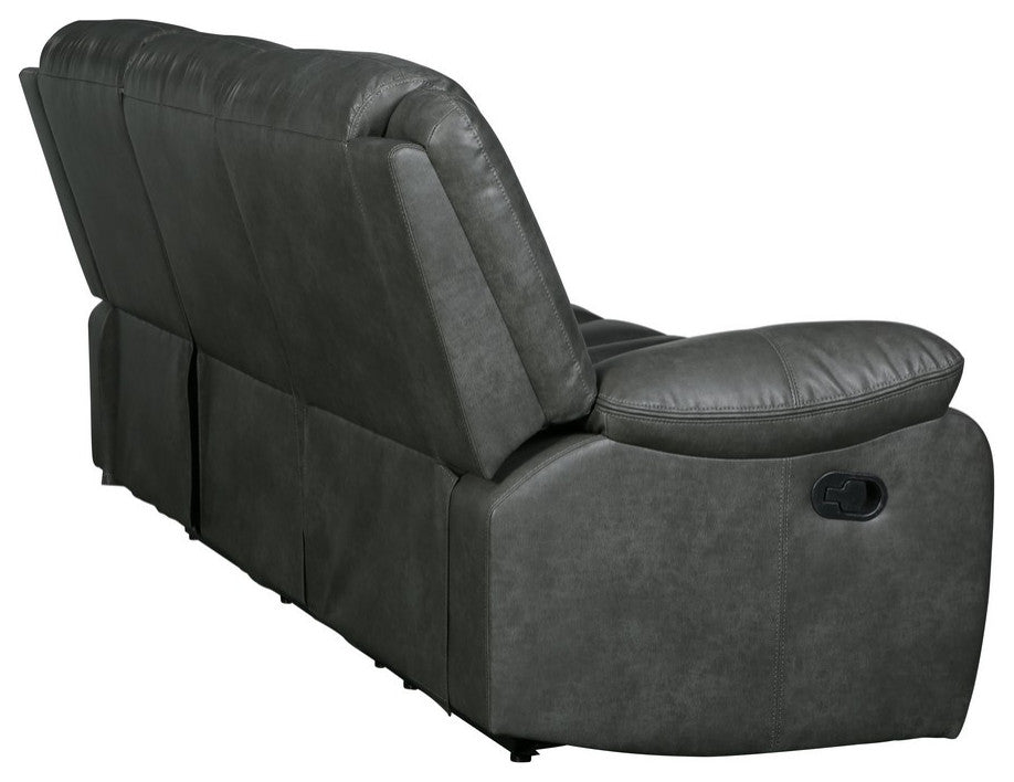 Arlington Leather Air Reclining Sofa Gray