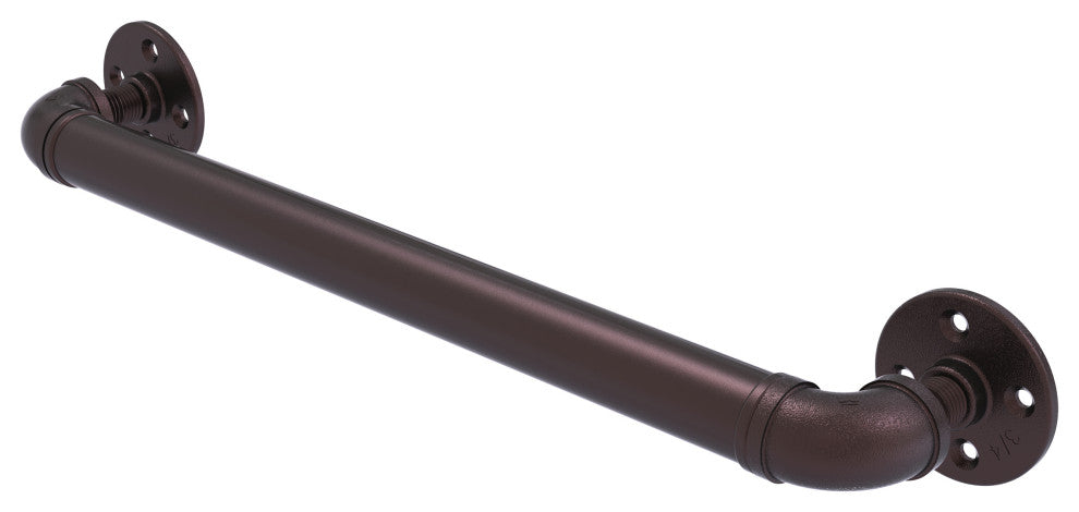 Pipeline Grab Bar, Antique Bronze, 16"