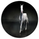 Isolated Black Horse On Black, Animal Disc Metal Wall Art, 11"