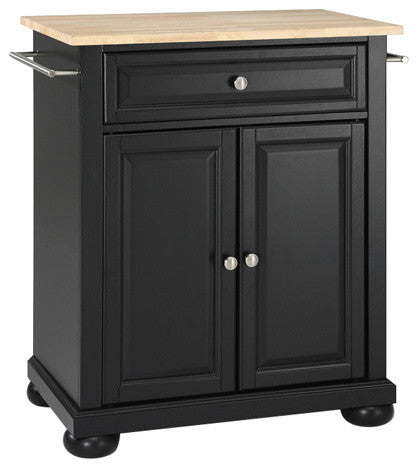 Alexandria Natural Wood Top Kitchen Island