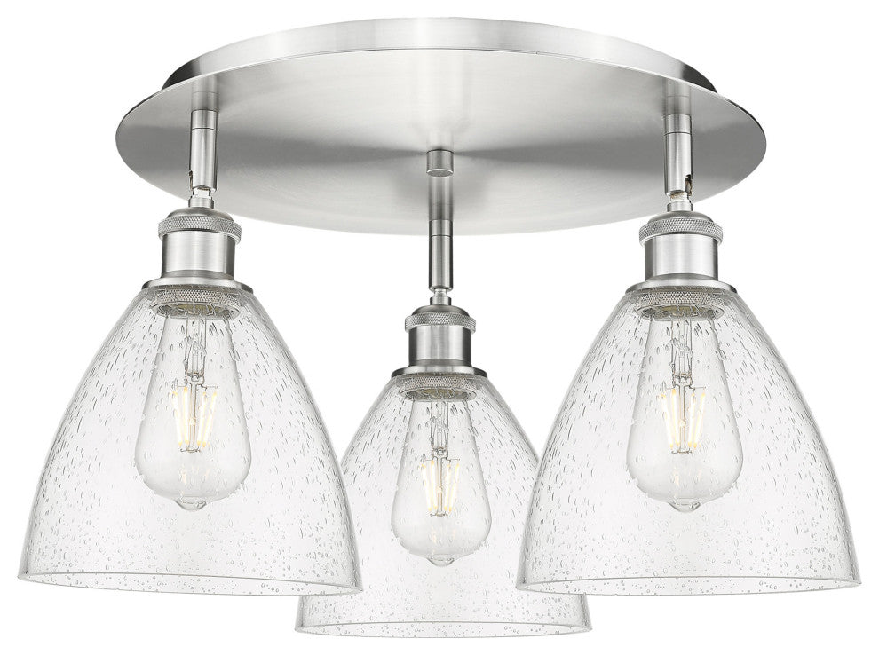 Innovations Lighting 516-3C-10-20 Bristol Glass Flush Bristol - Matte Black /