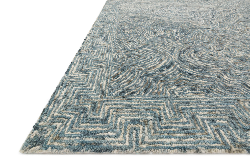 Denim Wool Ziva Area Rug, 7'9"x9'9"