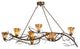 61L Winter Solstice Delta Jadestone 8 LT Oblong Chandelier