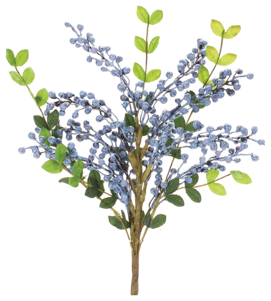 Blue Berry Leaf Spray, Set of 6