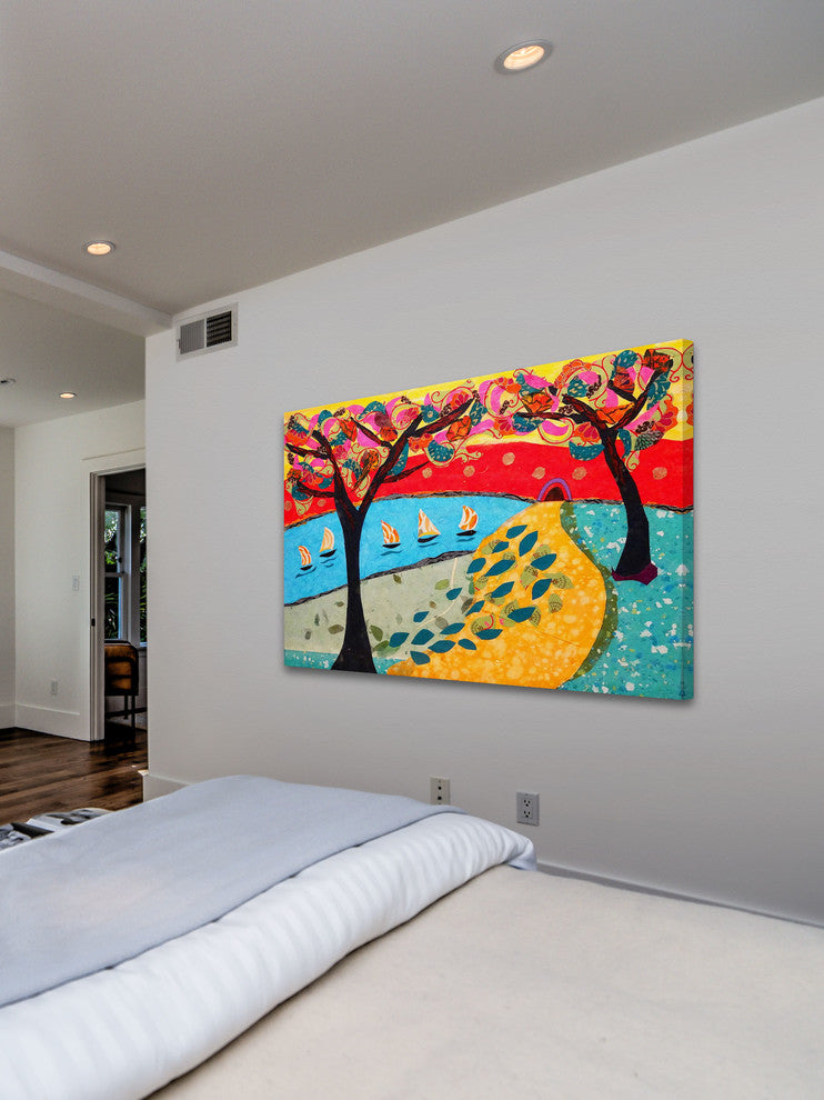 "Idyllic Series 1" Painting Print on Canvas by Lisa Mee
