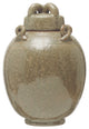 Decorative Stoneware Cachepot, Brown Reactive Glaze