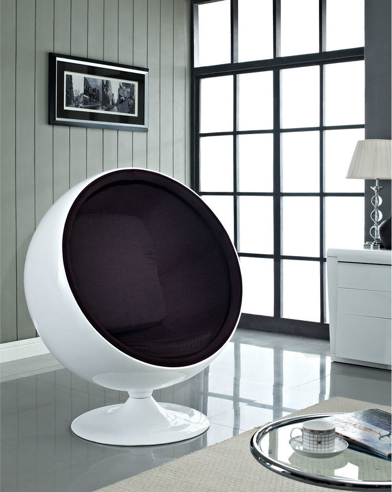 Modern Contemporary Living Room Lounge Chair Black