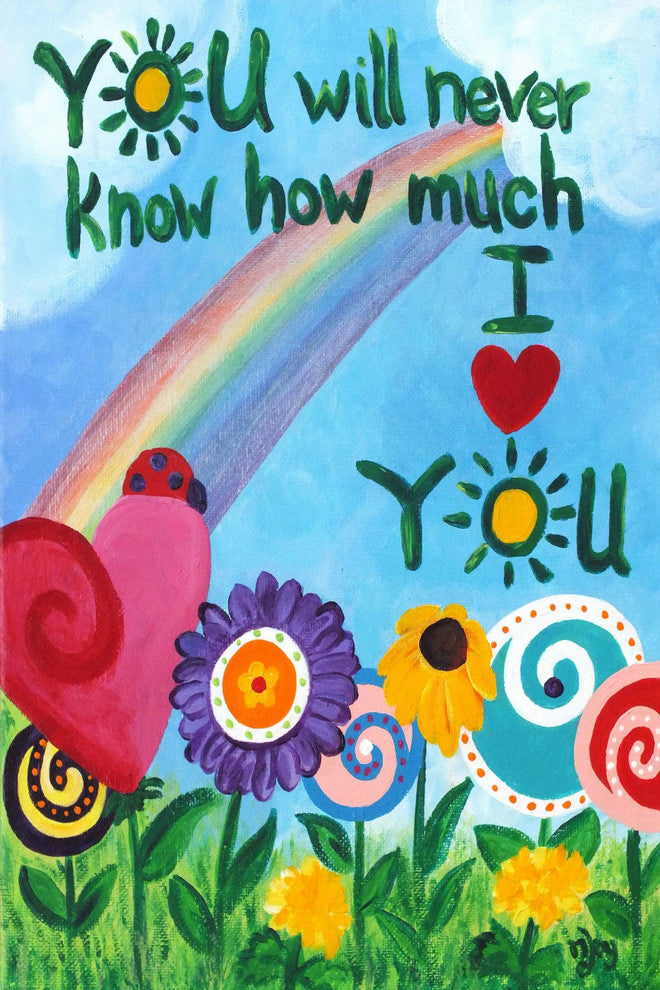 Marmont Hill, "Sunshine Rainbow" by Nicola Joyner Print on Wrapped Canvas, 12x18