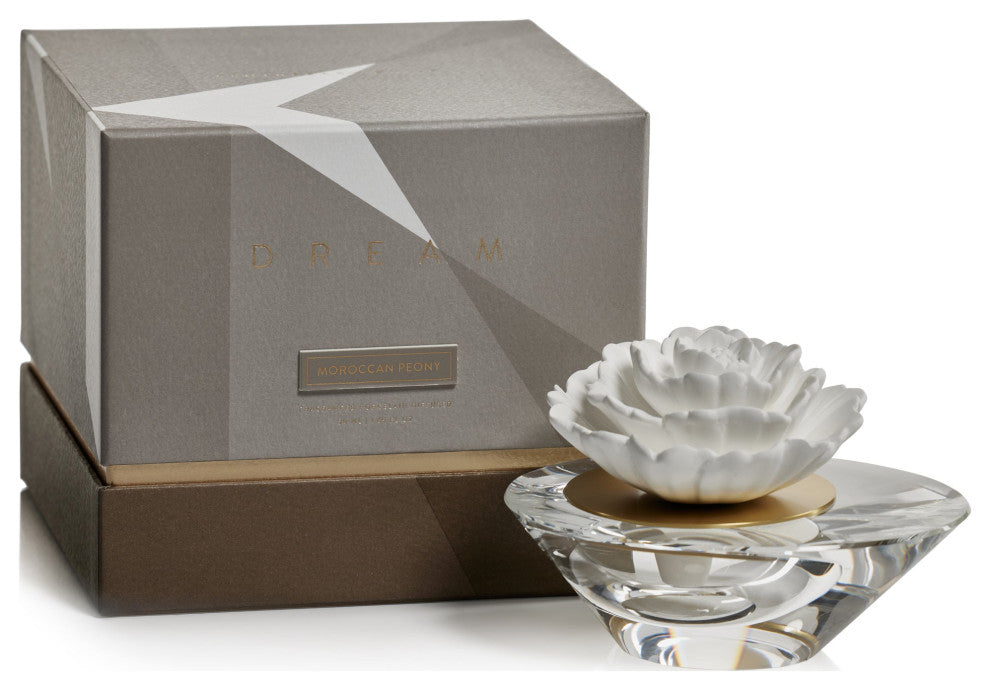 Dream Mini- Crystal Edition Porcelain Diffuser, Moroccan Peony