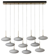 Clouds 10-Light Pendant, Modern Brass, Standard Height