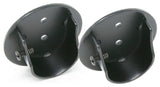 Inside Mount Brackets for 1 1/8"-1 1/4" Rods, Black, Set of 2