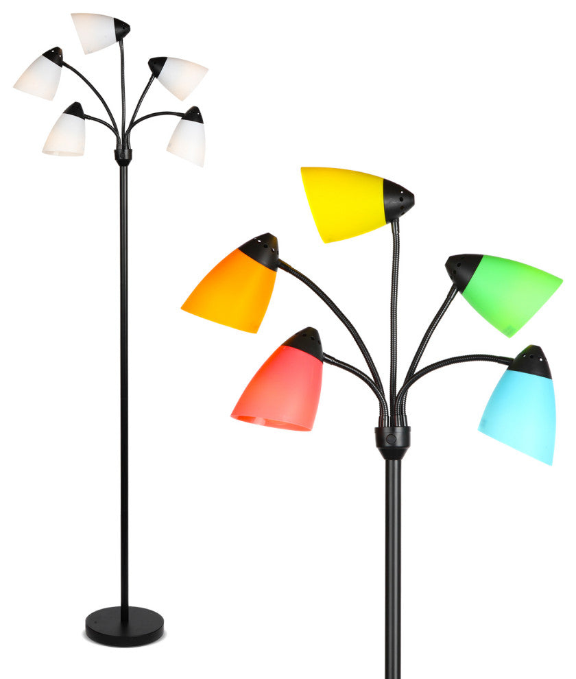 Brightech Medusa LED Floor Lamp, Black