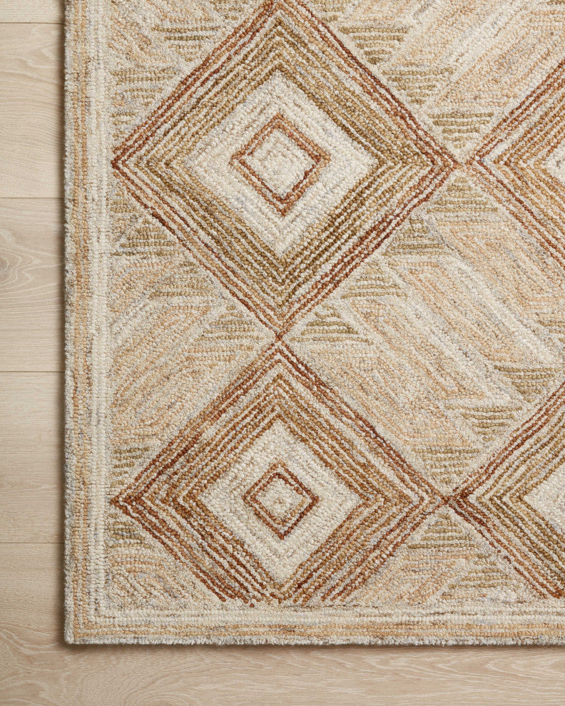 Loloi II Varena Sand / Clay 18" x 18" Sample Rug