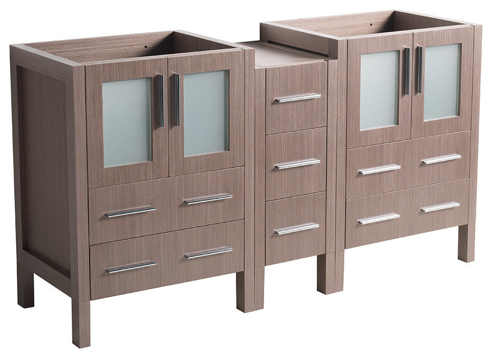 Fresca FCB62-241224GO Torino 60" Gray Oak Modern Bathroom Cabinets
