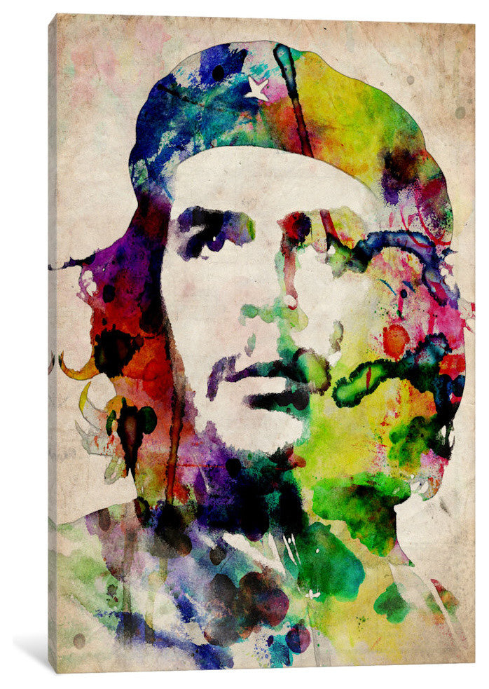 "Che Guevara Urban Watercolor" by Michael Tompsett, 26x18x1.5"