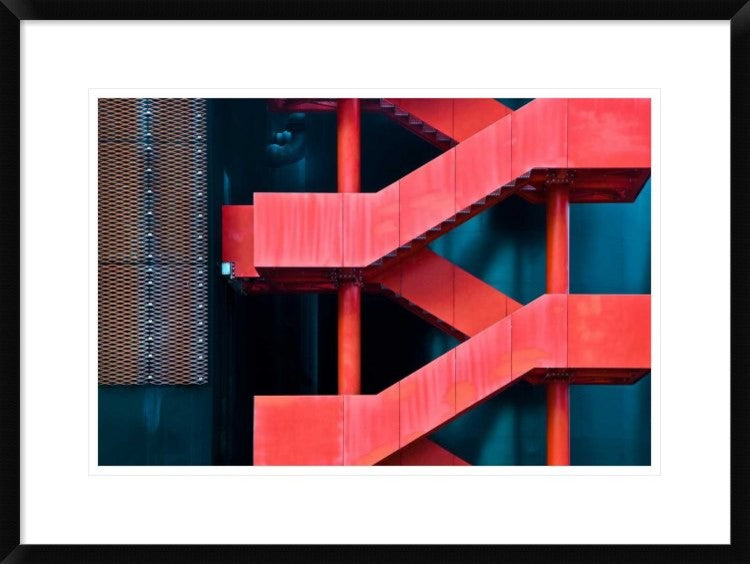 "Red Route" Framed Digital Print by Linda Wride, 30x22"