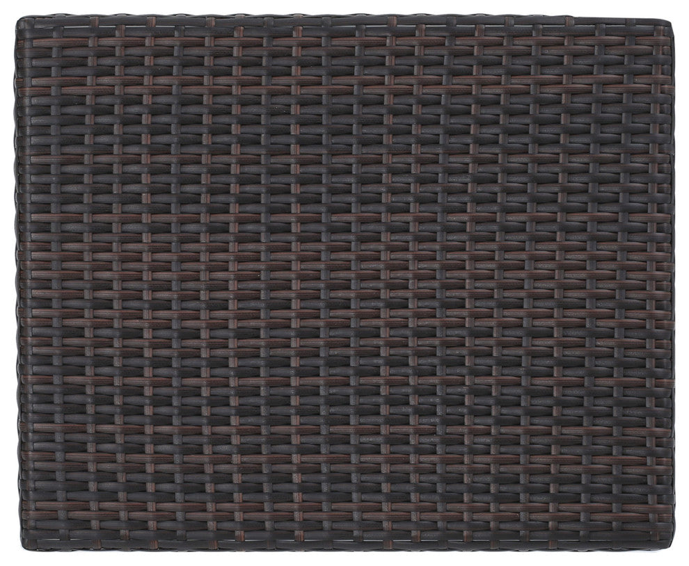 GDF Studio 3-Piece Parham Outdoor Multi-Brown Wicker Set, Box Table