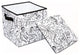 Kid's Coloring Storage Cube with Lid, Space Print