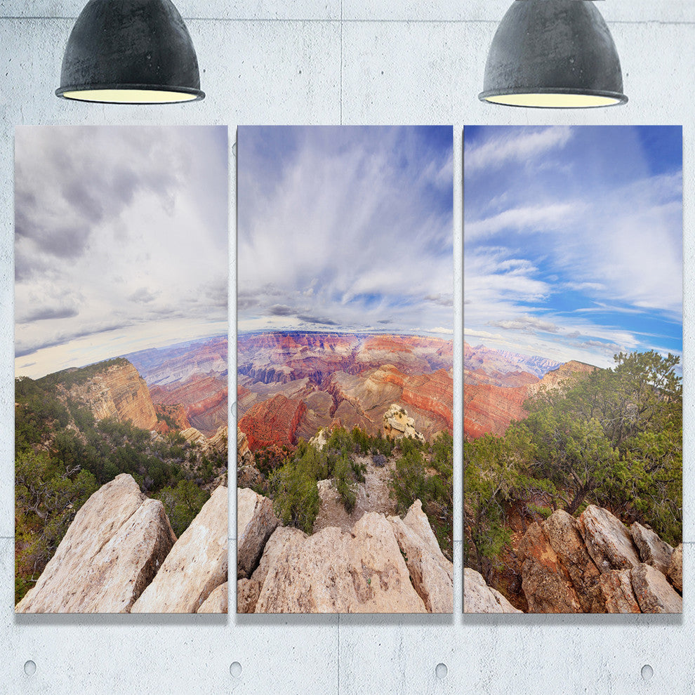 "Eye Looking at the Grand Canyon" Metal Wall Art, 3 Panels, 36"x28"