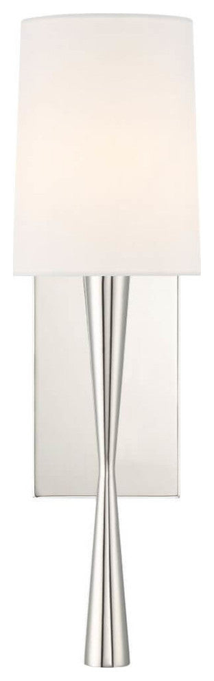Crystorama Trenton 1-Light Sconce, Polished Nickel