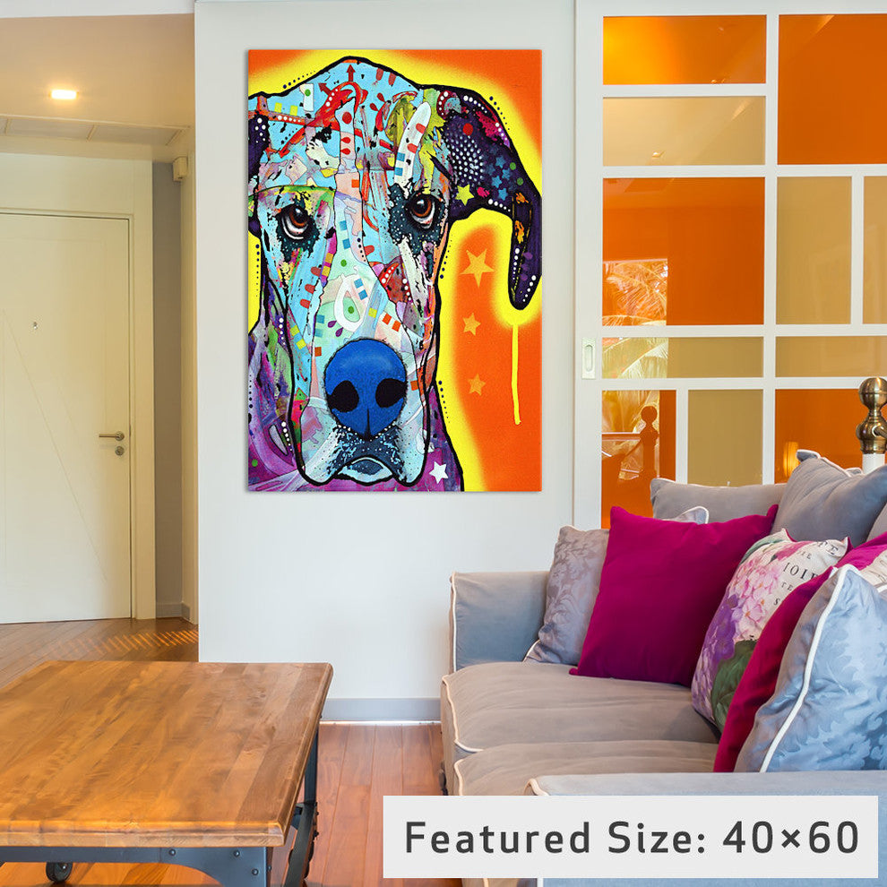 "Great Dane" Wrapped Canvas Art Print, 26x18x1.5