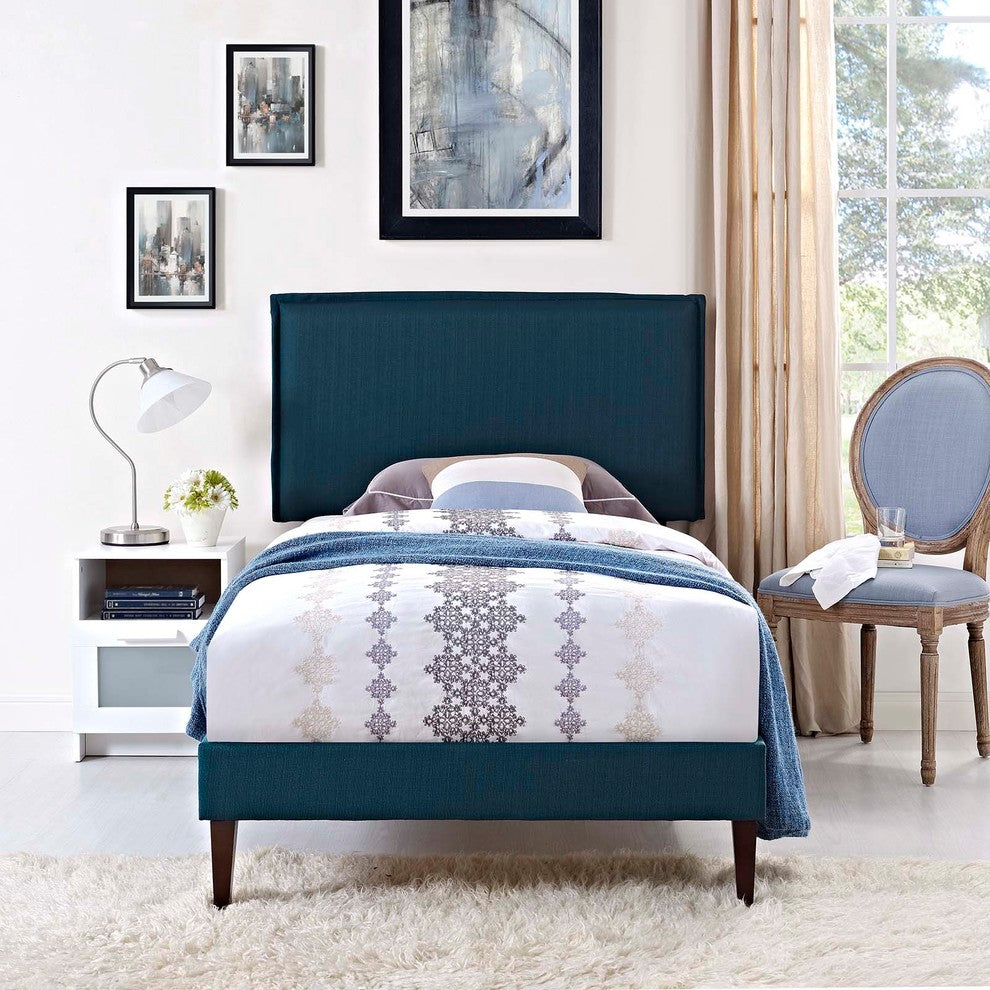 Amaris Twin Platform Bed with Squared Tapered Legs