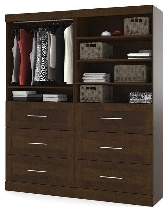 Bestar Pur By Bestar 72 Storage Kit, Chocolate