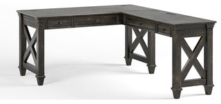 Traditional Wood Electronic Sit Stand Desk Dark Brown