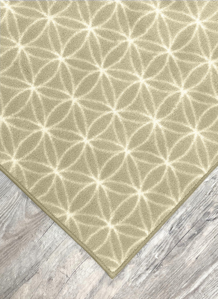 EYELET Soft Tactesse Nylon Area Rug with Anti-Stain Protection, Pistachio, 4'x12'