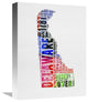 "Delaware Watercolor Word Cloud" Fine Art Print