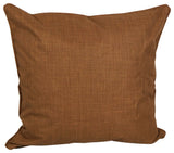 25" Double-Corded Polyester Square Floor Pillows With Inserts, Set of 2, Mocha