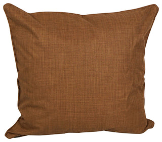 25" Double-Corded Polyester Square Floor Pillows With Inserts, Set of 2, Mocha