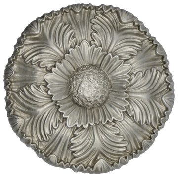 Urbanest Large Dahlia Medallion Drapery Holdback, Set of 2, English Pewter