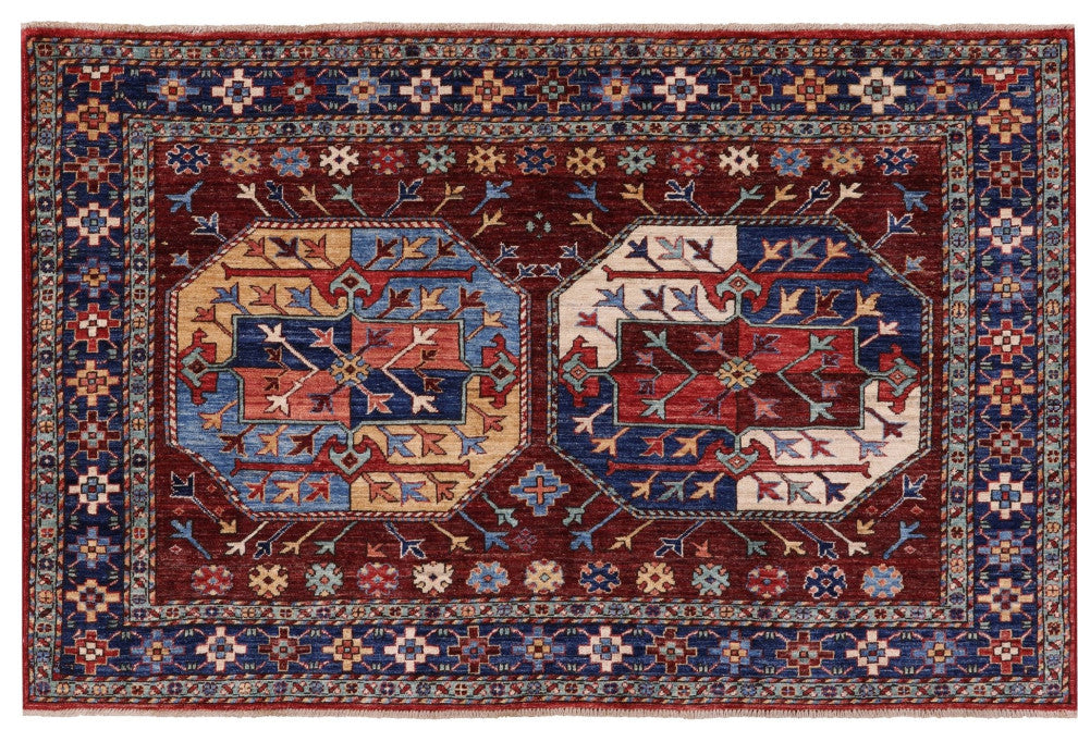 3' 6" X 5' 5" Bokhara Hand Knotted Rug Q11165