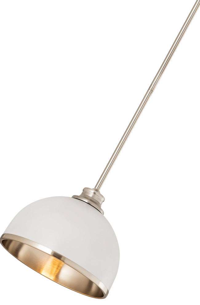 Zlite 1004P10-MW-BN 1-Light Pendant, Mate White