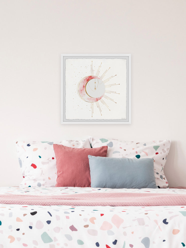 "Red Moon" Framed Painting Print, 32x32