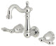 Kingston Brass Wall Mount Bathroom Faucet, Polished Chrome