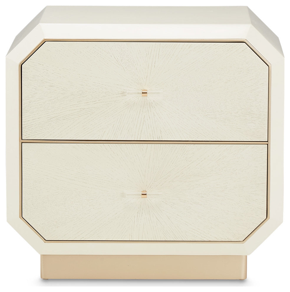 La Rachelle 2-Drawer Nightstand - Medium Champagne