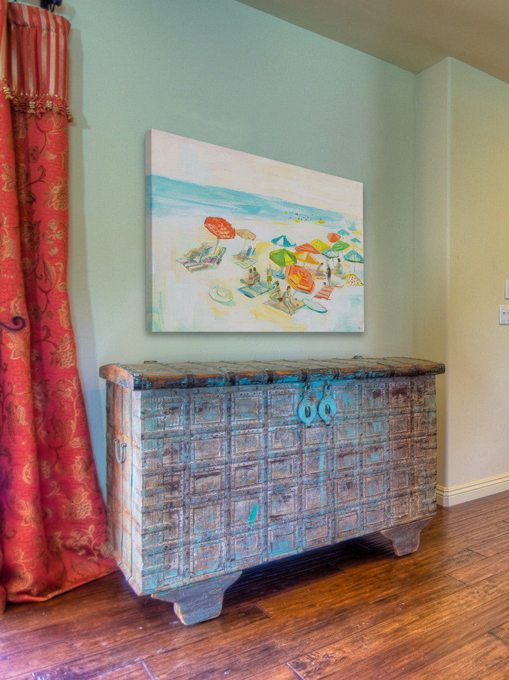 "Beach Diversity" Painting Print on Wrapped Canvas, 24"x16"