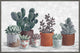 "Succulent Clay Pots" Floater Framed Painting Print on Canvas