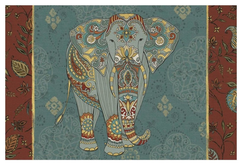 "Elephant Caravan IB" Digital Paper Print by Daphne Brissonnet, 62"x42"