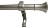 5/8" Adjustable Buckingham Drapery Rod, 84"-120", Pewter