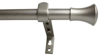 5/8" Adjustable Buckingham Drapery Rod, 84"-120", Pewter
