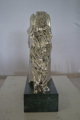 Horse Bust  Silver Finished Statue -  Size: 16"L x 7"W x 20"H.