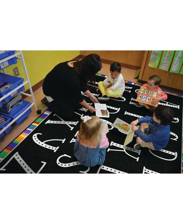 Flagship Carpets VA1661-44FS 7'6"X12' Colorful Abc's Educational Rug