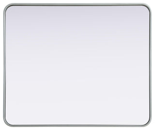 Home Living Contour Metal Rectangle Mirror 30x36, Silver