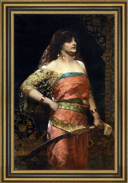 Jean-Joseph Benjamin Constant Judith Framed Premium Canvas Print, 16"x24"