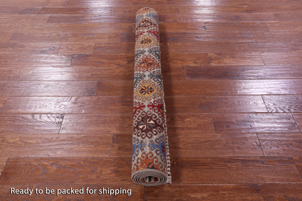 4' 2" X 5' 8" Khorjin Super Kazak Handmade Wool Rug - Q12374