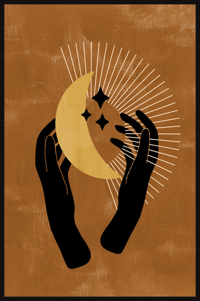 "Hands of Power" Floater Framed Painting Print on Canvas, 40x60