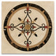 Marble Medallion Florence Emperador Gold 36" Inlay Waterjet Art Piece, 1 piece
